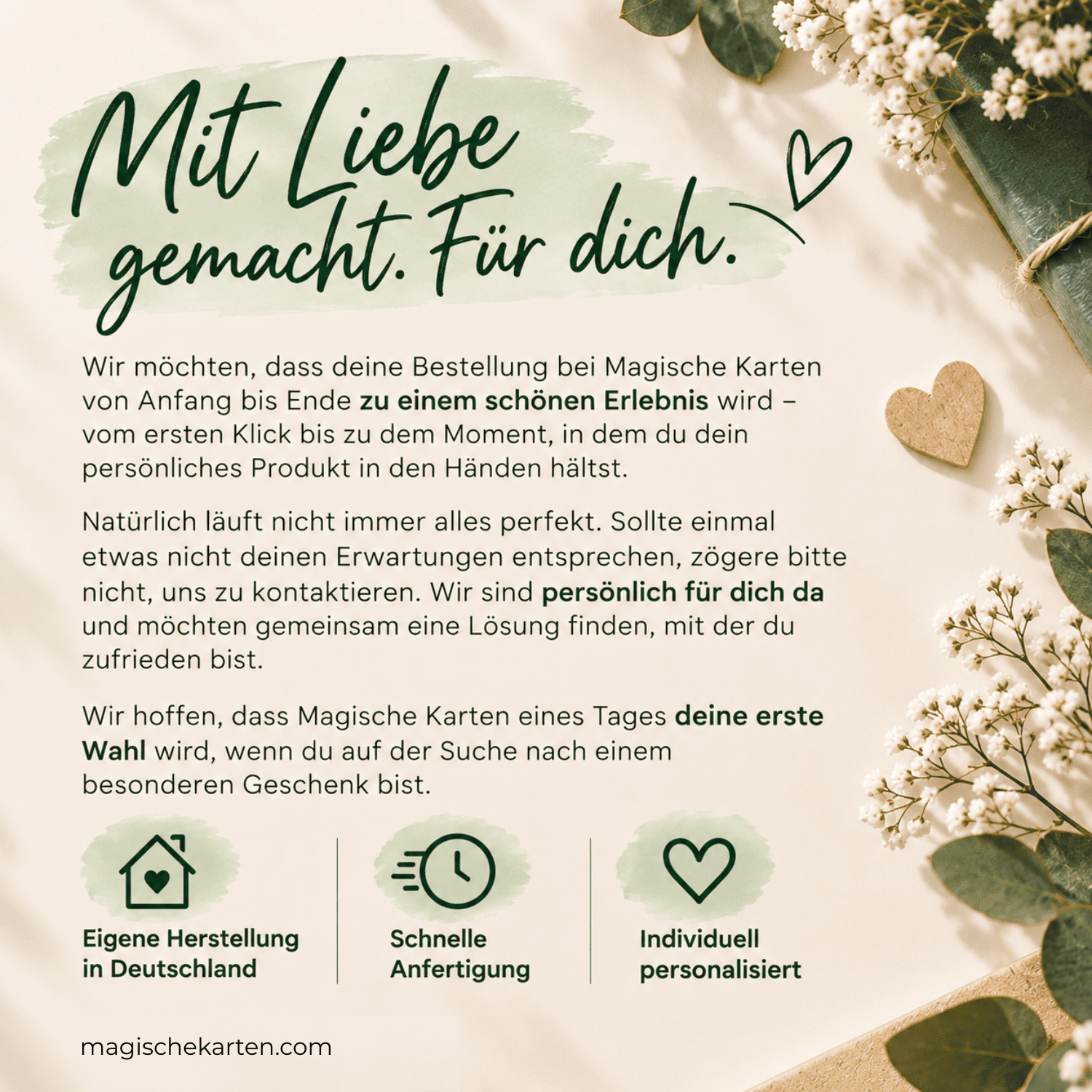 Magische Karten – personalisierte Wackelbilder und Fotogeschenke aus eigener Herstellung in Deutschland, schnell angefertigt und mit Liebe gestaltet.